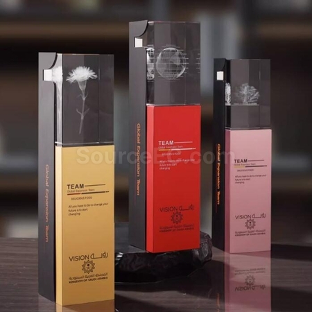 Customization Eye-Catching Metal Crystal Trophy Promotional Products