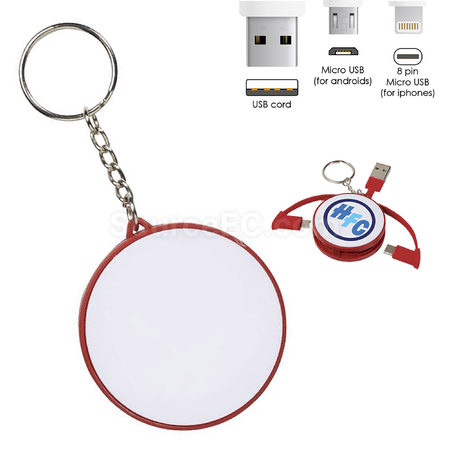 Customization Charging Cable Key Ring Promotional Products