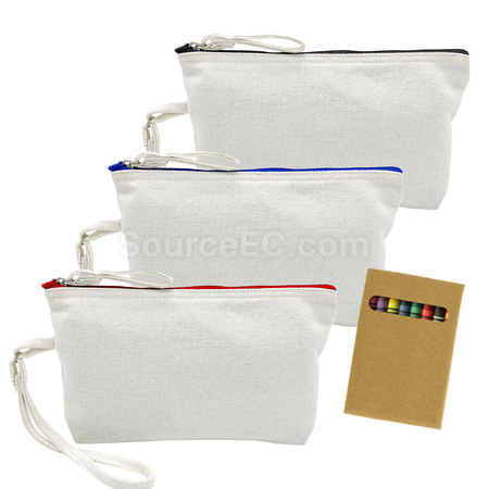 Customization Colouring Canvas Cosmetic Bag Promotional Products