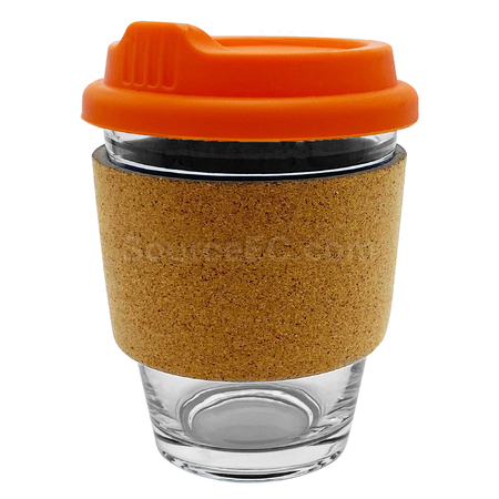 Customization Carlo Glass Coffee Cup - Cork Band Promotional Products