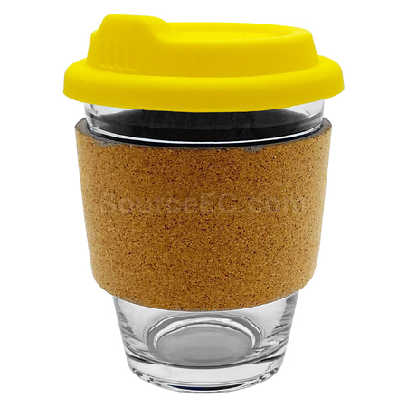 Customization Carlo Glass Coffee Cup - Cork Band Promotional Products