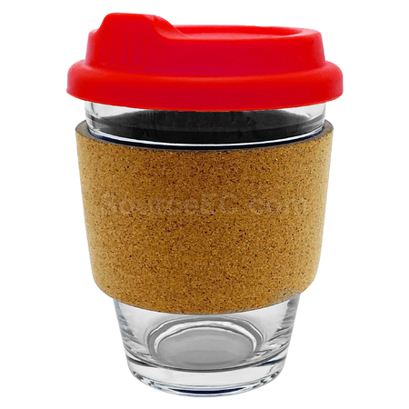 Customization Carlo Glass Coffee Cup - Cork Band Promotional Products