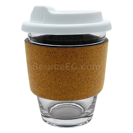Customization Carlo Glass Coffee Cup - Cork Band Promotional Products