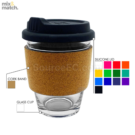 Customization Carlo Glass Coffee Cup - Cork Band Promotional Products