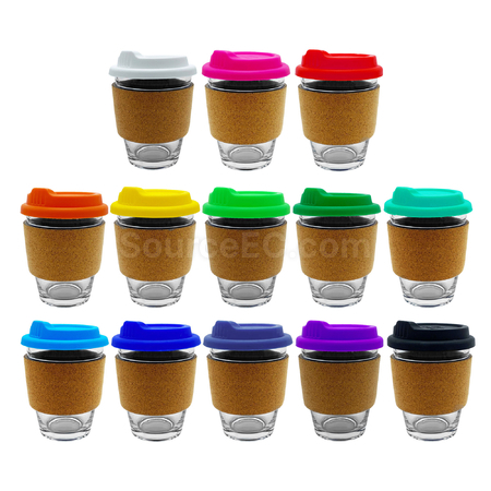Customization Carlo Glass Coffee Cup - Cork Band Promotional Products