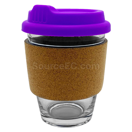 Customization Carlo Glass Coffee Cup - Cork Band Promotional Products