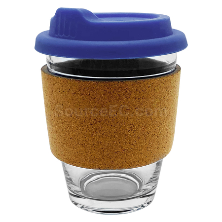 Customization Carlo Glass Coffee Cup - Cork Band Promotional Products