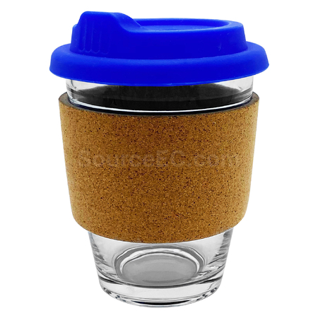 Customization Carlo Glass Coffee Cup - Cork Band Promotional Products