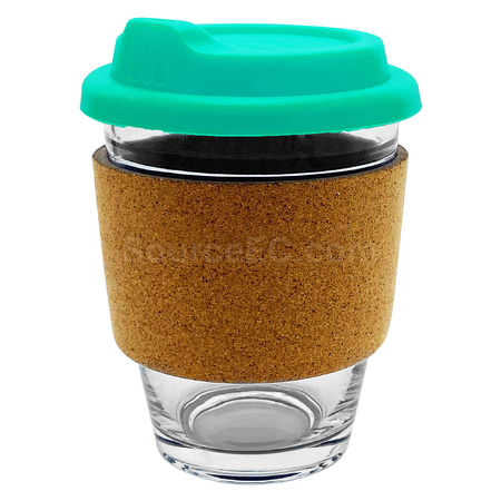 Customization Carlo Glass Coffee Cup - Cork Band Promotional Products