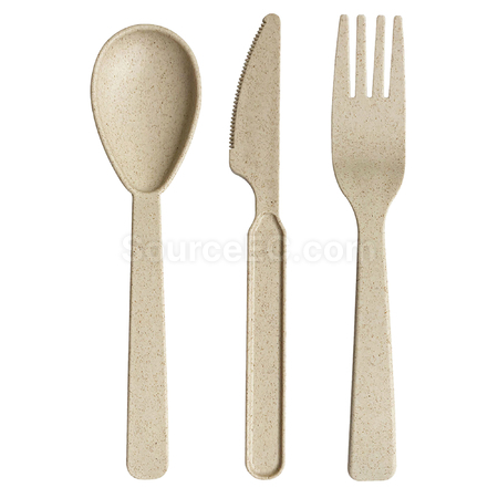 Customization Wheat Straw Utensils In Bag Promotional Products