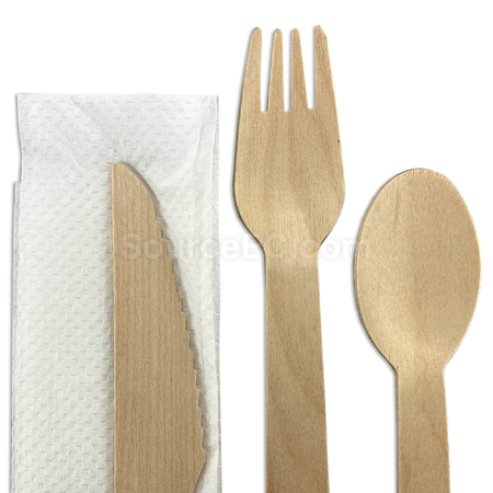 Customization 4pcs Wooden Cutlery Set Promotional Products