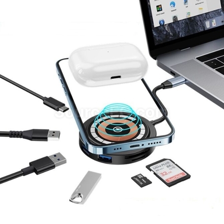 Customization Type-C One For Six Wireless Charging Promotional Products