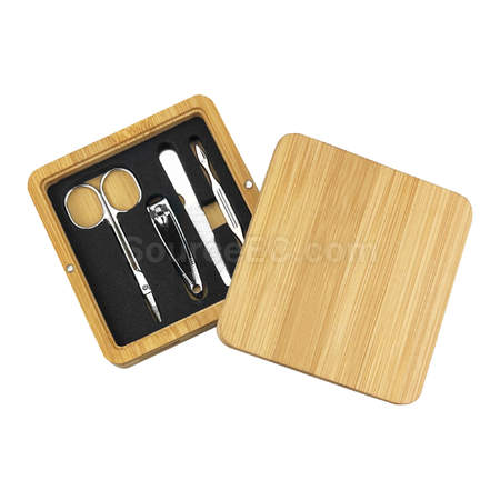 Customization Mulla Bamboo Manicure Set Promotional Products