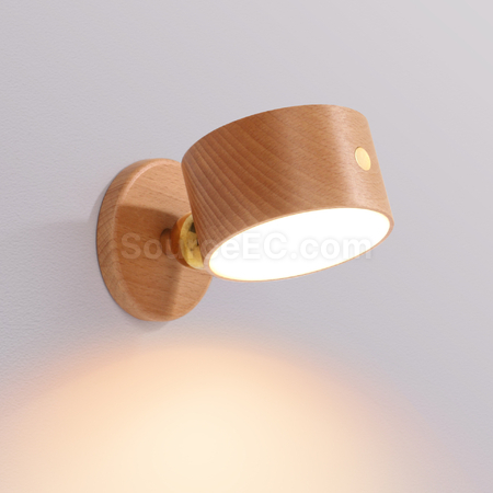 Customization Environmental Protection Solid Wood Rotating Lamp Promotional Products