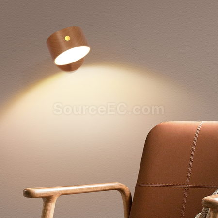Customization Environmental Protection Solid Wood Rotating Lamp Promotional Products
