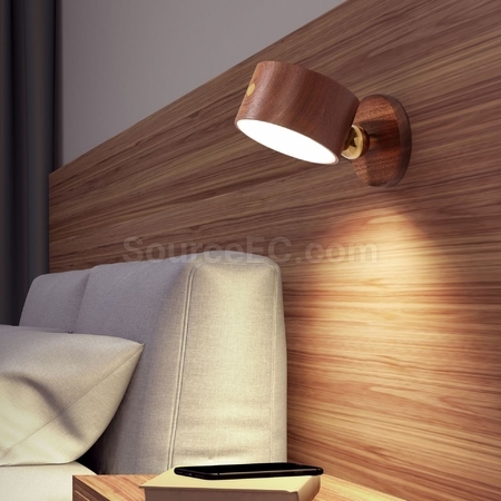 Customization Environmental Protection Solid Wood Rotating Lamp Promotional Products