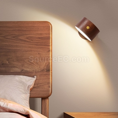 Customization Environmental Protection Solid Wood Rotating Lamp Promotional Products