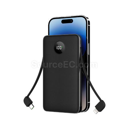 Customization Power Bank With Charging Cable Promotional Products
