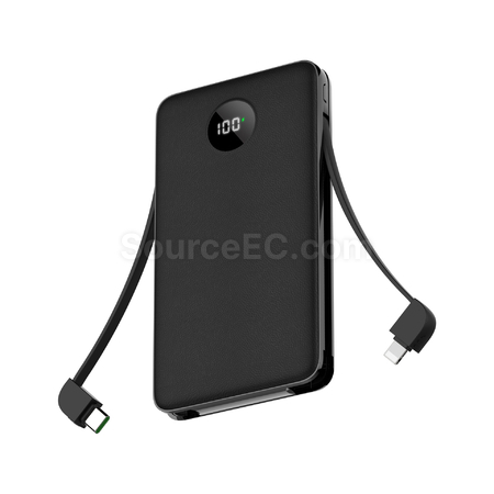 Customization Power Bank With Charging Cable Promotional Products