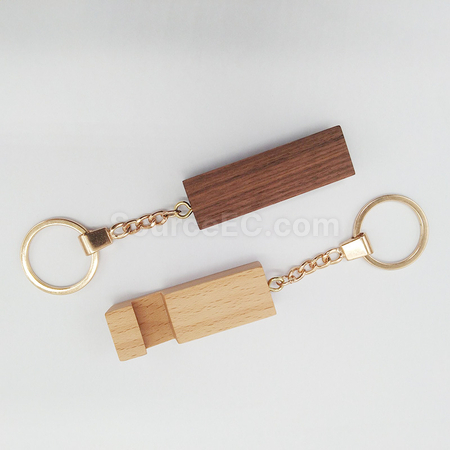 Customization Wooden Mobile Phone Polder Keyring Promotional Products