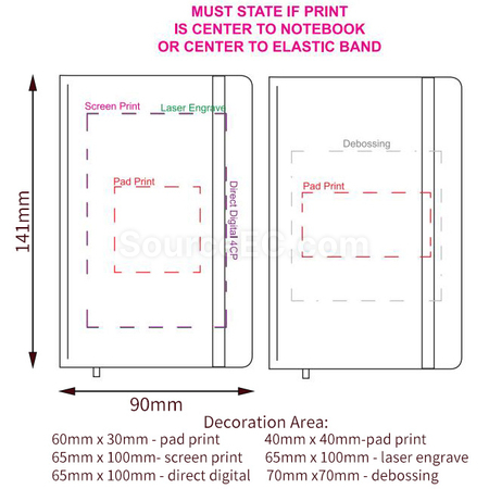 Customization A5 PU Notebook Promotional Products