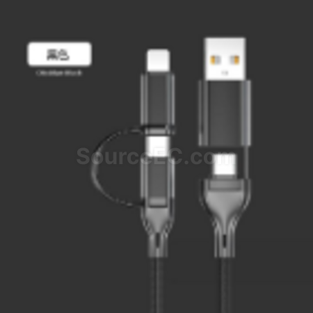 Customization Aluminum Alloy Fast Charging Four-In-One Charging Cable Promotional Products
