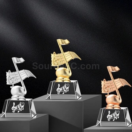 Customization Mini Music Crystal Trophy Promotional Products