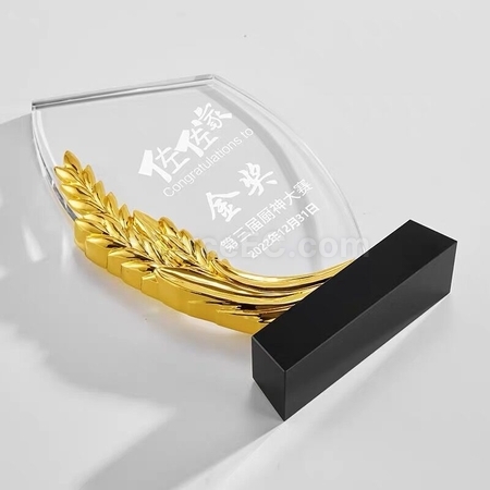 Customization Gold, Silver, Bronze Crystal Trophy Promotional Products