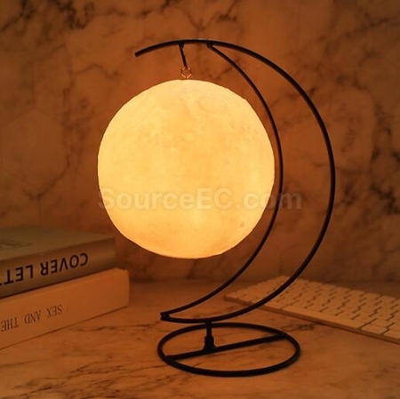 Customization USB Charging Bluetooth Speaker Led Moon Night Light Promotional Products