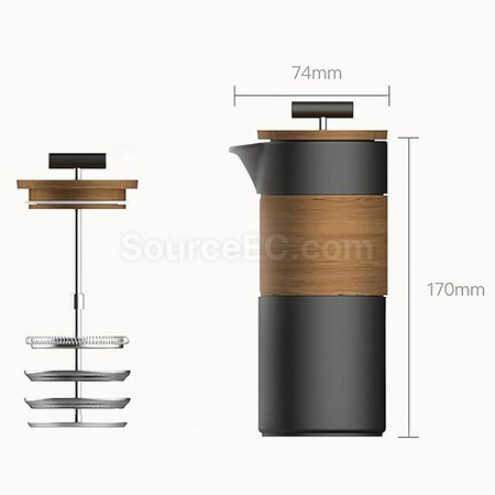 Customization Ceramic French Press Hand Brew Coffee Pot Tea Maker Coffee Set Promotional Products