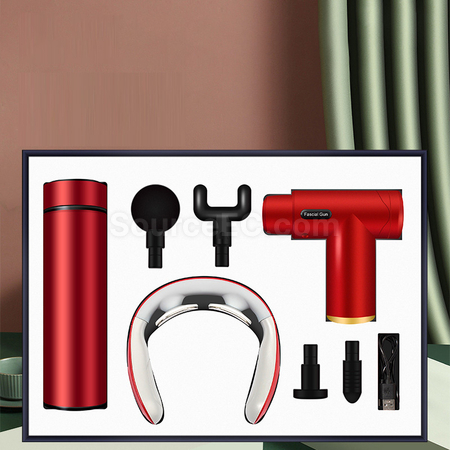 Customization Insulating Cup+Cervical Spine Instrument+Fascia Gun Set Promotional Products