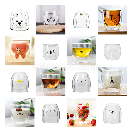 Customization Cartoon Double Wall Glass Promotional Products