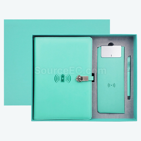 Customization Wireless Charging Notebook + Wireless Charging Mouse Pad + Pen Set Promotional Products