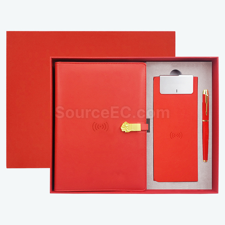 Customization Wireless Charging Notebook + Wireless Charging Mouse Pad + Pen Set Promotional Products