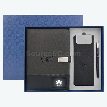 Customization Wireless Charging Notebook + Wireless Charging Mouse Pad + Pen Set Promotional Products