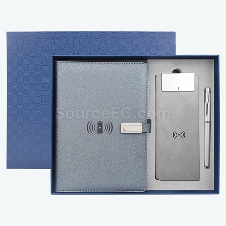 Customization Wireless Charging Notebook + Wireless Charging Mouse Pad + Pen Set Promotional Products