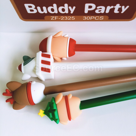 Customization Christmas Pressing Gel Pen Promotional Products
