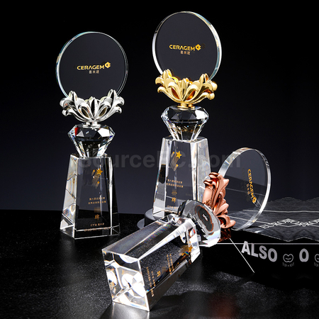 Customization Bauhinia Crystal Trophy Promotional Products