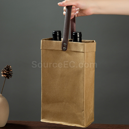 Customization Kraft Paper Wine Bag Promotional Products