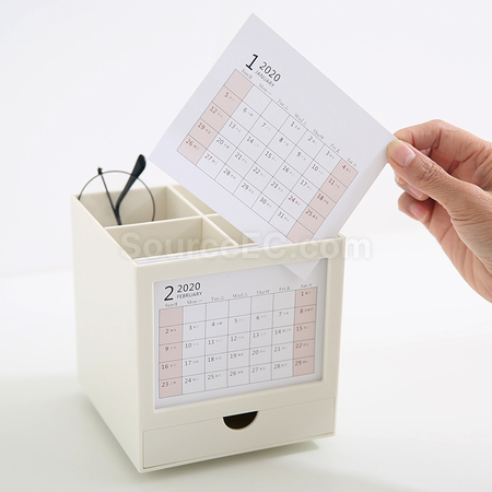 Customization Rotatable Pen Holder Storage Box Promotional Products