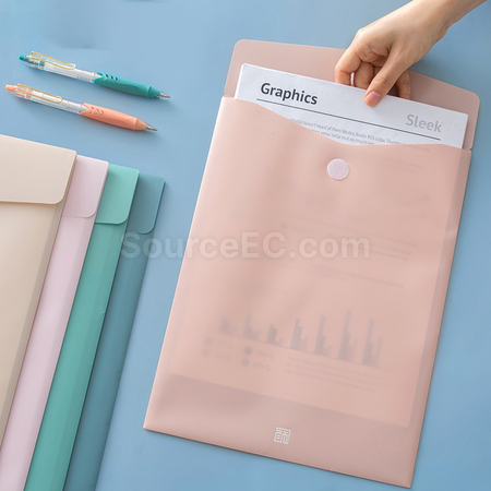 Customization Morandi Color Vertical A4 Document Bag Promotional Products