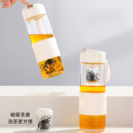 Customization Portable Glass Mug with Infuser Promotional Products