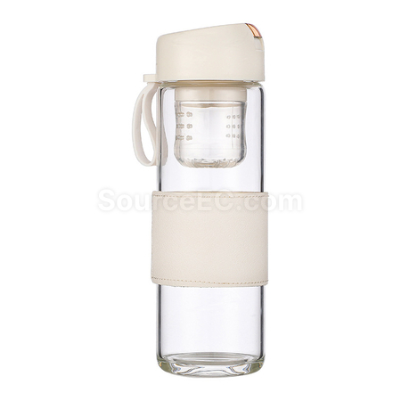 Customization Portable Glass Mug with Infuser Promotional Products