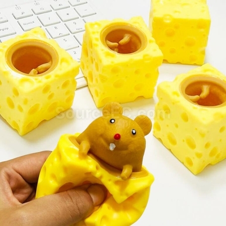 Customization Mouse Cheese Stress Relief Toy Promotional Products