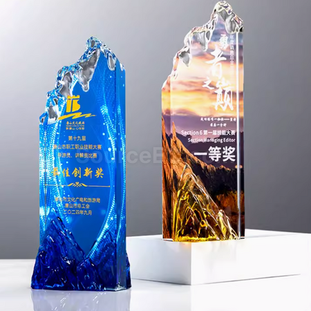 Customization Creative Mountain Crystal Trophy Promotional Products