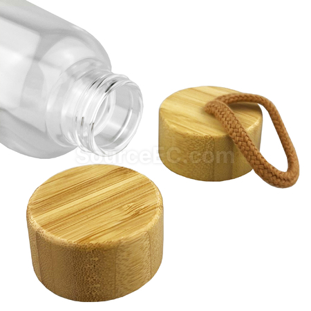 Customization 18.5OZ Nam-bamboo Lids PP Glass Bottle Promotional Products
