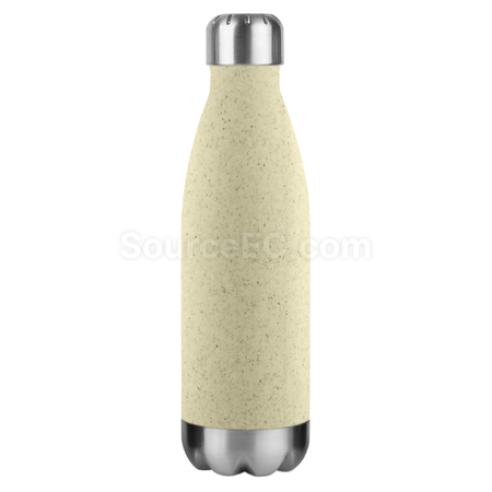 Customization 22OZ Stainless steel Bottle Cap and Bottom Bamboo Fiber PP Water Bottle Promotional Products