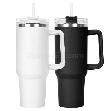 Customization 30OZ Double-layer Vacuum Stainless Steel Coffee Cup with PP Straw Promotional Products
