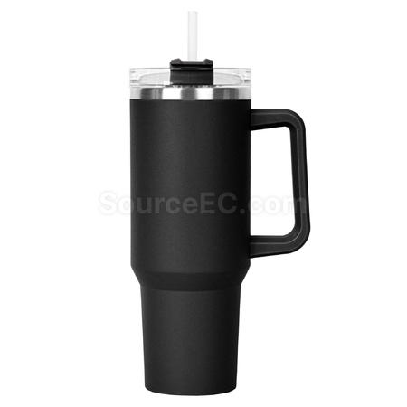 Customization 30OZ Double-layer Vacuum Stainless Steel Coffee Cup with PP Straw Promotional Products