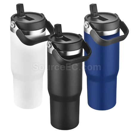 Customization 30OZ Double-layer Vacuum Stainless Steel PP Coffee Cup with Lid Promotional Products
